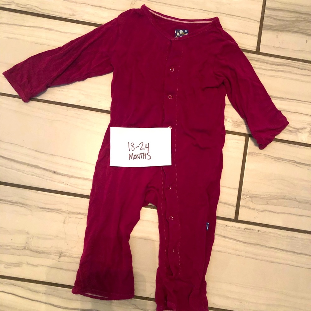 Kickee Pants Magenta Button Up